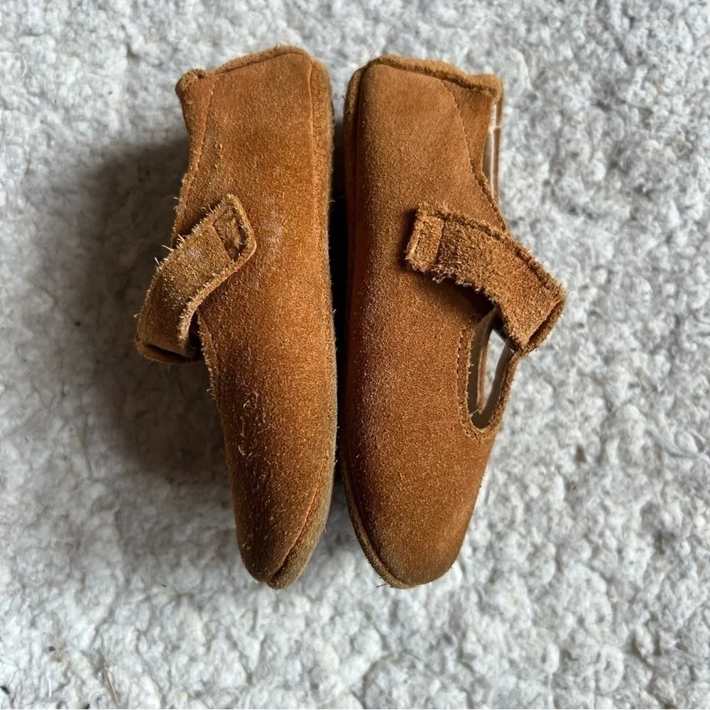 THEE BRON Brown Leather Baby Walking Shoes (Boys/Girls) Size 140